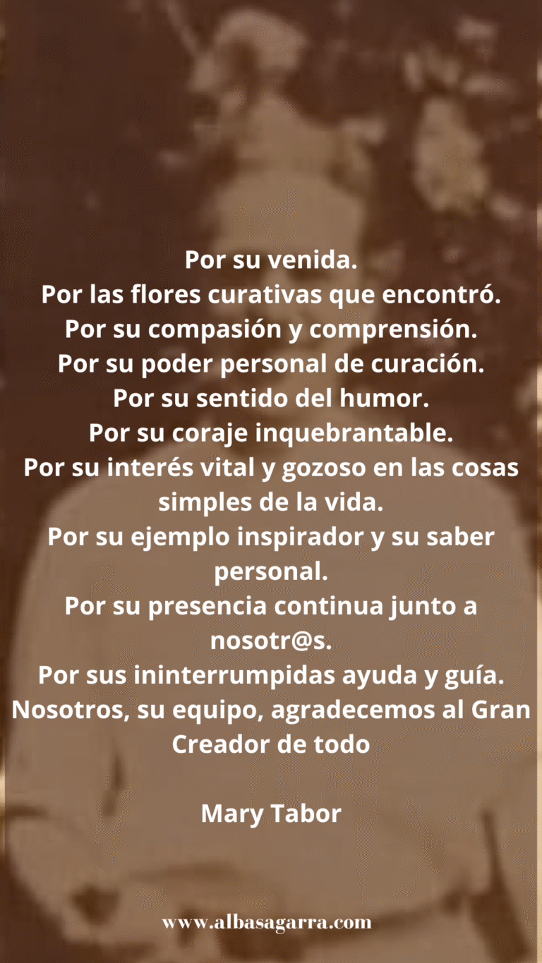 mary tabor poema para dr edward bach creador terapia floral