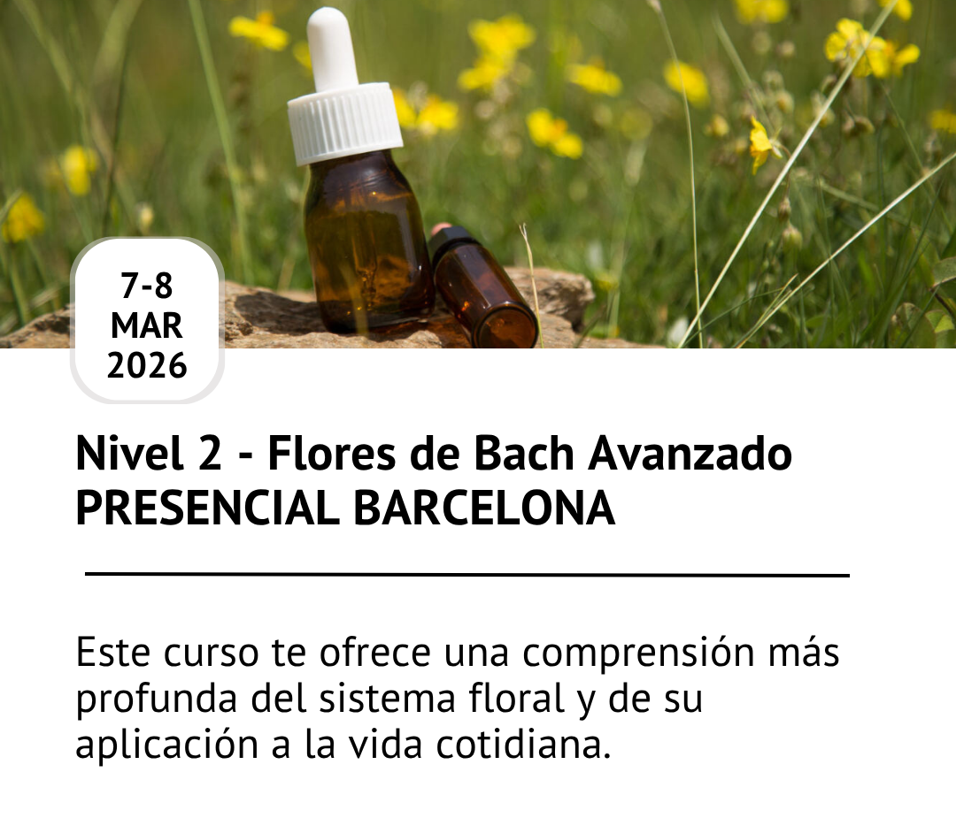 Formación oficial flores de Bach acreditada por Centro Bach de Inglaterra, curso flores de Bach Barcelona